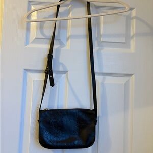 Madewell Black Leather Crossbody Bag